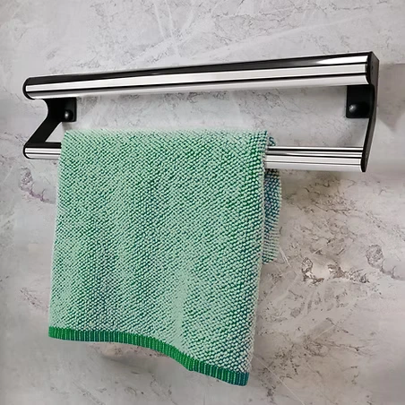Towel rail with guard rail